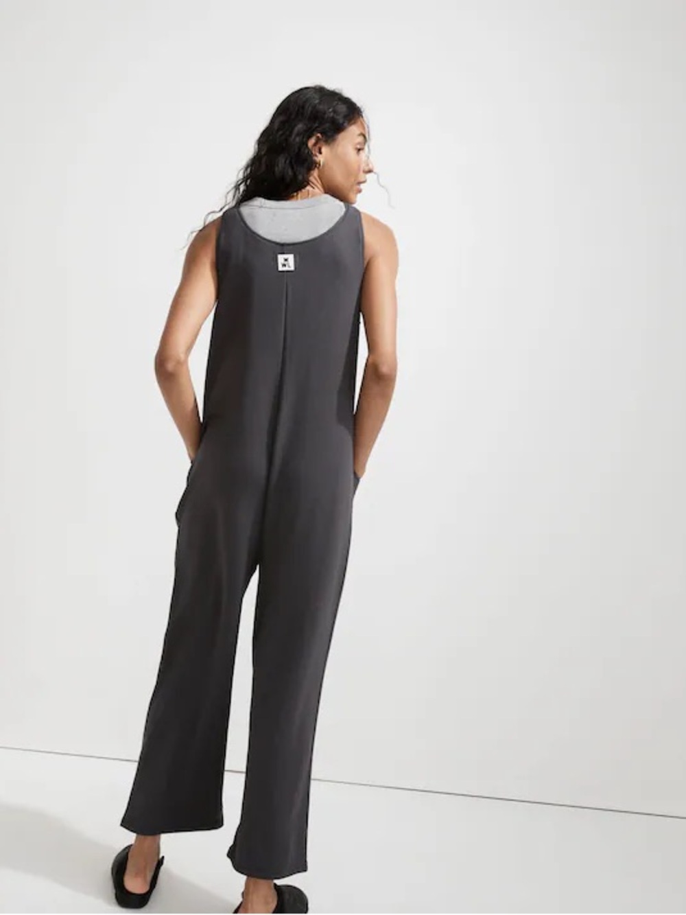 MWL Madewell Superbrushed Pull On Jumpsuit Black Coal Small Gorpcore Coastal - Picture 5 of 16